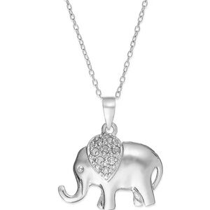 NWT Silver Elephant Pendant Necklace